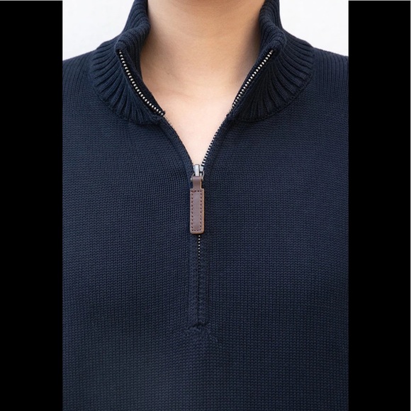 Brandy melville navy blue Aleah 1/4 zip sweater - Picture 4 of 5